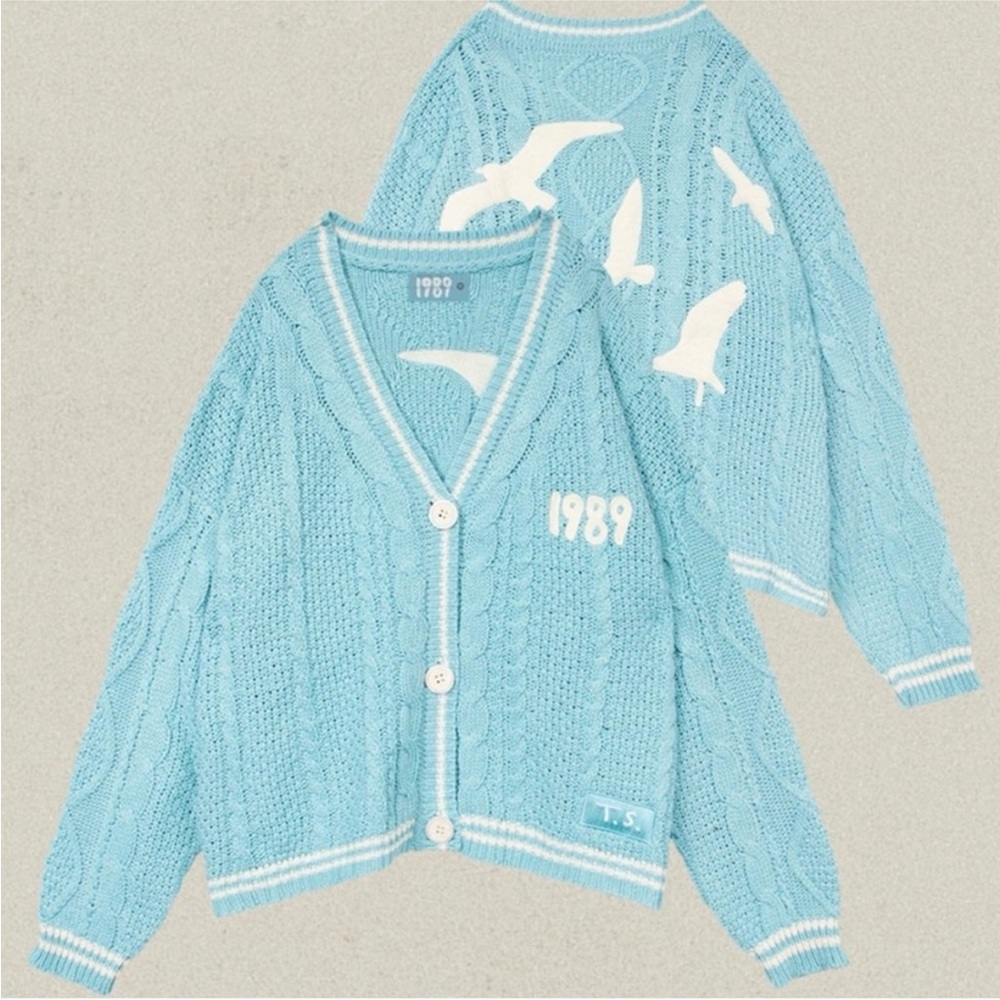 Taylor Swift 1989 Blue Cardigan Sweater